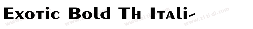 Exotic Bold Th Itali字体转换